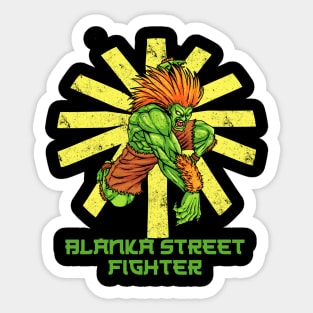 Blanka Street Fighter Retro Japanese Sticker